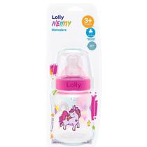 Mamadeira Lolly Big Viva Silicone Orto Rosa 250Ml