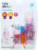 Mamadeira Lolly Kit com 3 Tamanhos 80ml 150ml 240ml Original