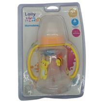 Mamadeira Lolly Nenny 250ml com Alça bico Silicone Anticólica 3+ Meses