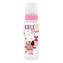 Mamadeira Lolly Tip Silicone Orto Rosa 240ml