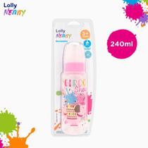 Mamadeira Lolly Tip Silicone Ortodôntico Rosa Sortida 240ml