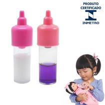 Mamadeira Magica Leite E Suco de Uva Brinquedo De Boneca Menina