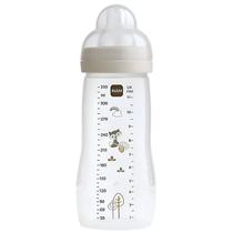 Mamadeira Mam Easy Active 330ml Bico Nº3 Decorada 4m+ Menino Menina Baby MAM Cor:Bege