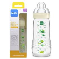 Mamadeira Mam Easy Active 330ml Bico Nº3 Decorada 4m+ Menino Menina - MAM Baby Mamadeira Mam Easy Active 330ml Bico Nº3 Decorada 4m+ Menino Menina - MAM Baby