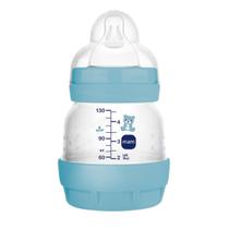 Mamadeira MAM Easy Start 130mL Cor Azul 0m Anticólica Bico Silicone SkinSoft