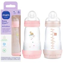 Mamadeira Mam Easy Start 260ml 2+ Meses Autoesterilizável Diversas Cores Baby MAM Cor:Rosa 2 Mamadeira Mam Easy Start 260ml 2+ Meses Autoesterilizável Diversas Cores Baby MAM Cor:Rosa 2