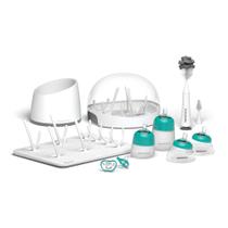 Mamadeira Nanobébé Ultimate Set Gen 2 com Esterilizador - Azul/Cinza