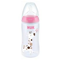 Mamadeira nuk air system controle de temperatura bico silicone ortodôntico first choice 300ml f2 rosa