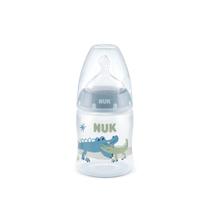 Mamadeira Nuk Fase 1 FC Temperature Control 150ml Boy Bico de Silicone, Anticólica, com Tampa Antivazamento