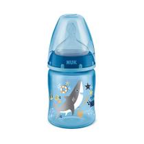 Mamadeira Nuk Fase 1 My First 150ml 0 a 6 Meses, Bico de Silicone, Anticólica, com Tampa Antivazamento