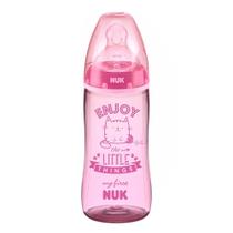 Mamadeira Nuk My First Bico de Silicone Ortodôntico Nível 2 Fluxo Médio 6+ Meses Rosa 300ml