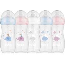 Mamadeira para Bebês 4 meses ou mais 330ml com Bico Silicone Design Ergonômico Buba