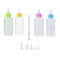 Mamadeira Pet Gato Cao Filhote 60ml Kit 4 Unidades Cor Sortida Cachorro Felino Animal de Estimaçao Amamentaçao Higienico Resistente Acessorios Seguro - Braslu