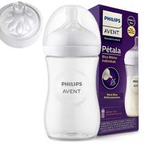 Mamadeira Pétala 3.0 260ml Com Bico Nº3 Transparente Philips Avent Mamadeira Pétala 3.0 260ml Com Bico Nº3 Transparente Philips Avent
