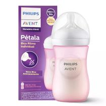Mamadeira Pétala 3.0 Avent Rosa Bebê Menina 260ml - Philips - Philips Avent