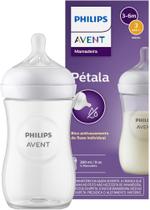 Mamadeira Pétala Avent 260 ml Transparente fluxo médio Bico 3 SCY903/01 Mamadeira Pétala Avent 260 ml Transparente fluxo médio Bico 3 SCY903/01