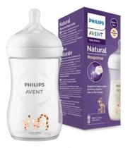 Mamadeira Pétala Avent 3.0 Girafa 260ml Cor Transparente Girafa - Philips Avent