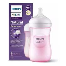 Mamadeira Pétala Avent 3.0 Rosa 260ml 1m+ Menina Philips Avent