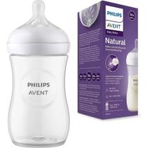 Mamadeira Pétala Avent 3.0 Transparente 260ml 1m+ Philips Avent