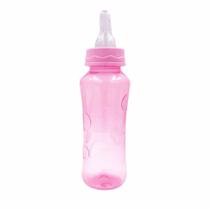 Mamadeira petita 240 ml relevo color bico redondo cristal cor:rosa Mamadeira petita 240 ml relevo color bico redondo cristal cor:rosa