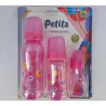 Mamadeira Petita Kit com 03 Bebê Criança - 60ml - 150ml -240ml