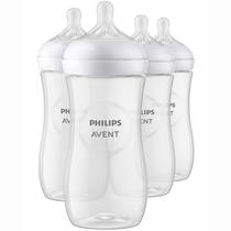Mamadeira Philips AVENT Natural 330ml Clear, pacote com 4 Mamadeira Philips AVENT Natural 330ml Clear, pacote com 4