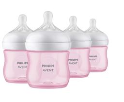 Mamadeira Philips Avent Natural Response 125ml Rosa - Kit com 4 Unidades Mamadeira Philips Avent Natural Response 125ml Rosa - Kit com 4 Unidades