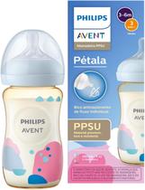 Mamadeira Philips Avent Pétala 3.0 260ml PPSU Colorida Mamadeira Philips Avent Pétala 3.0 260ml PPSU Colorida