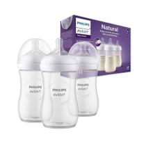 Mamadeira Philips Avent Pétala 3.0 (3 Unidades) 260ml - Conforto Natural e Redução de Cólicas