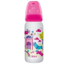 Mamadeira Rosa Divertida Bico Silicone 240ml Tam.2 - Lillo Mamadeira Rosa Divertida Bico Silicone 240ml Tam.2 - Lillo