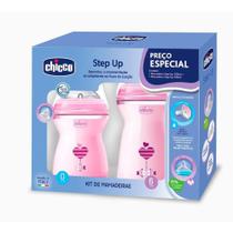 Mamadeira Step Up 150ml + 330ml Rosa Chicco