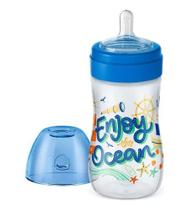 Mamadeira Super Divertida 260ml Azul Lillo