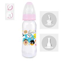 Mamadeira vem com 2 bico silicone convencional e ortodontico 240ml minha primeira mamadeira