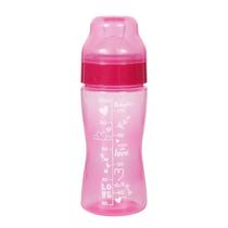 Mamadeira Wide Neck Bico Macio 270ml Rosa Ortodôntica