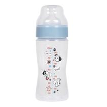 Mamadeira Wide Neck Ortodôntica Bico Macio 270ml Azul 101 Dálmatas