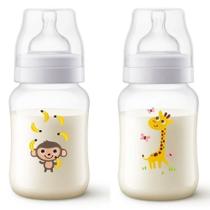 Mamadeiras Classic 260ml Macaco E Girafa - Philips Avent Mamadeiras Classic 260ml Macaco E Girafa - Philips Avent