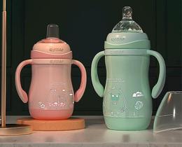 Mamadeiras de bebê alimentando para bebês de 0m canudo de aço inoxidável isolado