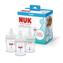 Mamadeiras de vidro NUK Perfect Match 120 ml, kit com 3 Mamadeiras de vidro NUK Perfect Match 120 ml, kit com 3