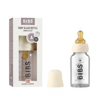 Mamadeiras de Vidro para Bebê BIBS 110ml Borracha Natural Livre de BPA Marfim