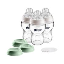 Mamadeiras de vidro Tommee Tippee 3 em 1, anticólica, 270 ml, 3 unidades Mamadeiras de vidro Tommee Tippee 3 em 1, anticólica, 270 ml, 3 unidades