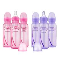 Mamadeiras Dr. Brown's de 8 onças de lavanda e rosa, pacote com 6