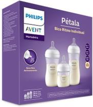 Mamadeiras Pétala 3.0 Transp Triplo Pack 125/260/330ml Avent