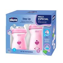 Mamadeiras Step Up 150ml + Step Up 300ml Pink Chicco