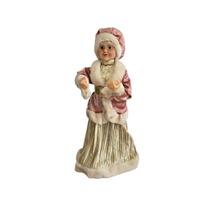 Mamãe noel casaco veludo rosa - vestido champanhe - TOK DA CASA