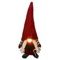 Mamae noel decorativa vermelha com led - 33cm Mamae noel decorativa vermelha com led - 33cm