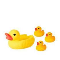 Mamãe Pato Com 3 Patinhos De Borracha Para Banho - 4 Patinhos (Sem som) - ART BRINK