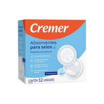 Mamilos Absorvente Com 12 Unidades Curvatura Anatômica E Confortável Antivazamento Discreto - Cremer