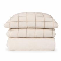 MANARDI Winter Plush Jogo de Lençol Plush Solteiro com Elástico Super Macio Bege