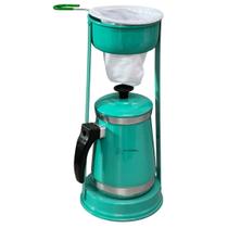 Mancebo Pop com Bule Mariquinha Coador De Café Retro Em Alumínio Suporte Verde Escuro Pintinha Mancebo Pop com Bule Mariquinha Coador De Café Retro Em Alumínio Suporte Verde Escuro Pintinha
