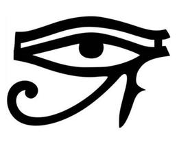 Mandala aplique simbolo Olho de Horus com fita dupla face decoração quadro decorativo - Estilus MDFZE